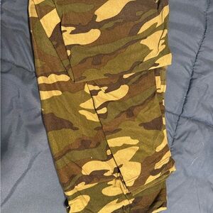 LuLaRoe Camouflage Leggings - Green and Brown